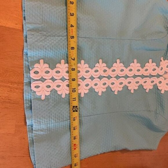 🌴Lilly Pulitzer Lagoon Blue Halter Top Size 12 (Fits like an 8) - Picture 5 of 5